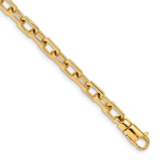 10K Yellow Gold 5mm Fancy Link Bracelet - 9 in. 10K Yellow Gold 5mm Fancy Link Bracelet - 9 in.