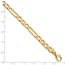 10K Yellow Gold 5mm Figaro Link Bracelet - 7 in.