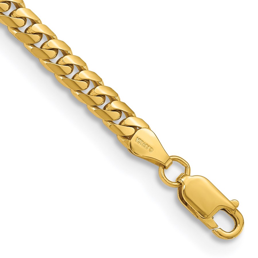 10K Yellow Gold 5mm Solid Miami Cuban Chain - 7 in.