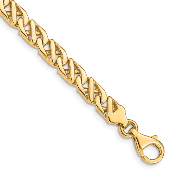 10K Yellow Gold 6.1mm Fancy Link Bracelet - 8 in. 10K Yellow Gold 6.1mm Fancy Link Bracelet - 8 in.