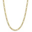 10k Yellow Gold 6.25 mm Semi-Solid Figaro Chain - 22 in.