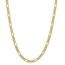 10k Yellow Gold 6.25 mm Semi-Solid Figaro Chain - 22 in.