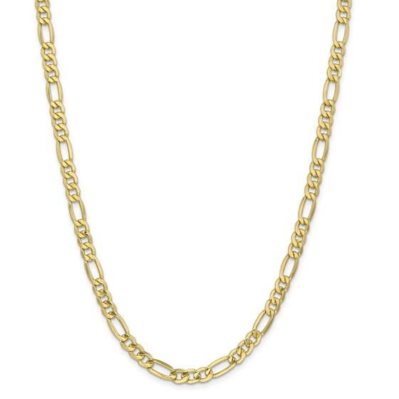 10k Yellow Gold 6.25 mm Semi-Solid Figaro Chain - 22 in. 10k Yellow Gold 6.25 mm Semi-Solid Figaro Chain - 22 in.