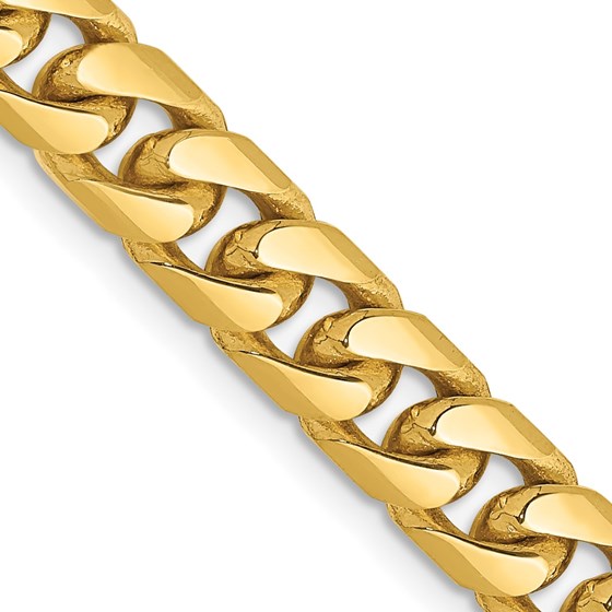 10K Yellow Gold 6.25mm Solid Miami Cuban Chain - 28 in. 10K Yellow Gold 6.25mm Solid Miami Cuban Chain - 28 in.