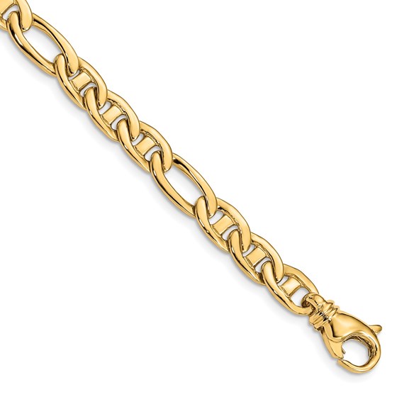 10K Yellow Gold 6.5mm Solid Flat Anchor Chain - 7.25 in. 10K Yellow Gold 6.5mm Solid Flat Anchor Chain - 7.25 in.