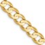 10K Yellow Gold 6.75mm Open Concave Curb Chain - 24 in.