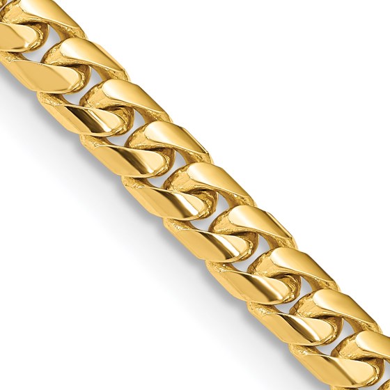 10K Yellow Gold 6.75mm Solid Miami Cuban Chain - 28 in.