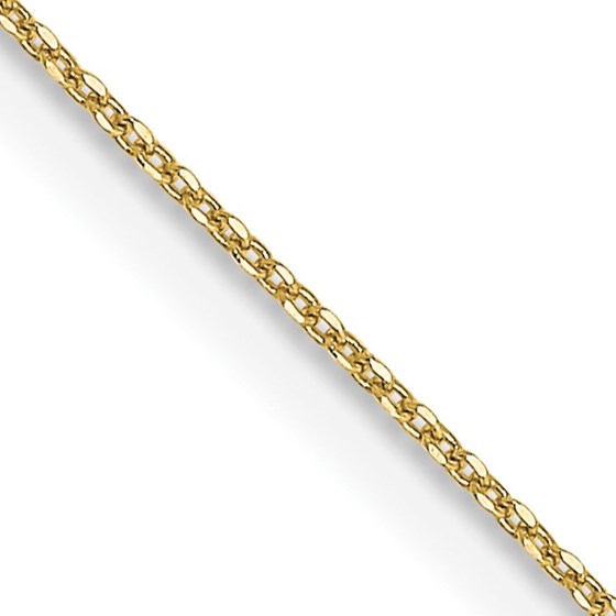 10K Yellow Gold .6mm D/C Cable Chain - 22 in.