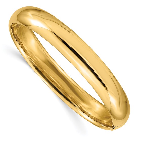 10K Yellow Gold 7/16 High Hinged Bangle Bracelet - 7 in. 10K Yellow Gold 7/16 High Hinged Bangle Bracelet - 7 in.
