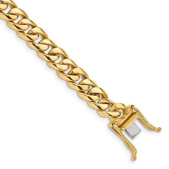 10K Yellow Gold 7.25mm Rounded Curb Link Bracelet - 8 in. 10K Yellow Gold 7.25mm Rounded Curb Link Bracelet - 8 in.