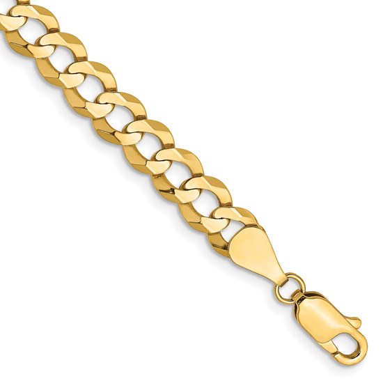 10K Yellow Gold 7.2mm Lightweight Flat Cuban Chain - 7 in. 10K Yellow Gold 7.2mm Lightweight Flat Cuban Chain - 7 in.