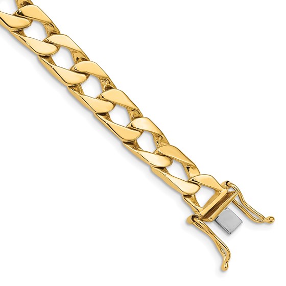10K Yellow Gold 7.9mm Hand- Fancy Link Bracelet - 8 in. 10K Yellow Gold 7.9mm Hand- Fancy Link Bracelet - 8 in.