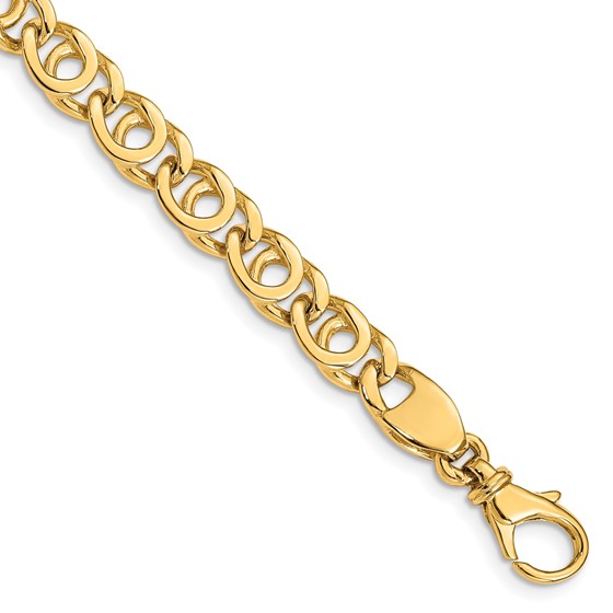 10K Yellow Gold 7mm Fancy Link Chain - 7 in. 10K Yellow Gold 7mm Fancy Link Chain - 7 in.