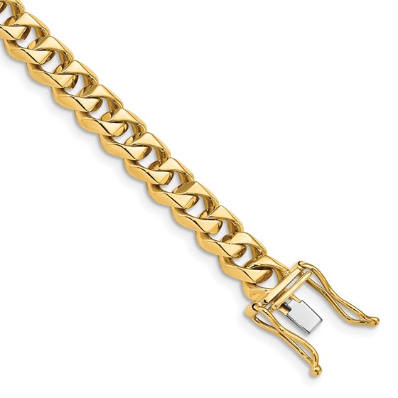 10K Yellow Gold 7mm Traditional Link Bracelet - 8 in. 10K Yellow Gold 7mm Traditional Link Bracelet - 8 in.