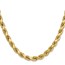 10K Yellow Gold 8.0mm Semi-solid D/C Rope Chain - 22 in.