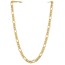 10K Yellow Gold 8.5mm Semi-Solid Figaro Chain - 22 in.