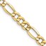 10K Yellow Gold 8.5mm Semi-Solid Figaro Chain - 26 in.