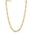 10K Yellow Gold 8.5mm Semi-Solid Figaro Chain - 26 in.
