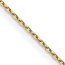10K Yellow Gold .8mm D/C Cable with Lobster Clasp Chain - 14 in.