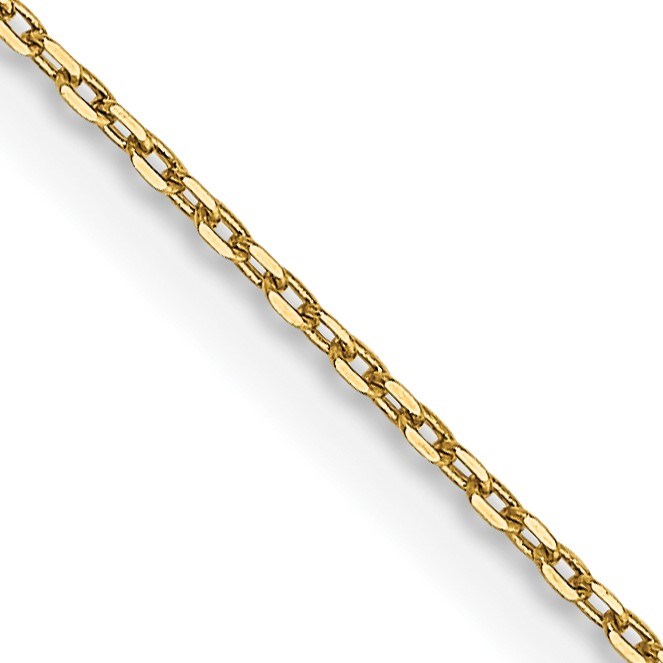 10K Yellow Gold .8mm D/C Cable with Lobster Clasp Chain - 16 in.
