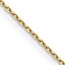 10K Yellow Gold .8mm D/C Cable with Lobster Clasp Chain - 20 in.