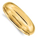 10K Yellow Gold 9/16 High Hinged Bangle Bracelet - 7 in.