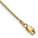10K Yellow Gold .95mm Box Chain Anklet - 9 in.