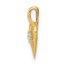 10K Yellow Gold AA .02ct. Diamond Heart Pendant