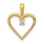 10K Yellow Gold AA .03ct. Diamond Heart Pendant