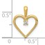 10K Yellow Gold AA .03ct. Diamond Heart Pendant