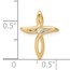 10K Yellow Gold AA Diamond Cross Pendant - 16.5 mm