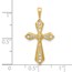 10K Yellow Gold AA Diamond Passion Cross Pendant - 28 mm