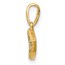 10K Yellow Gold Blue CZ Eye Pendant - 41 mm