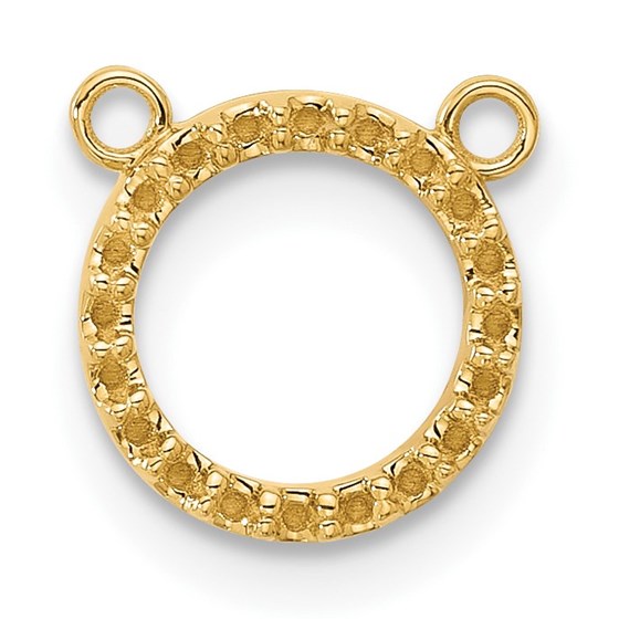 10K Yellow Gold Circle Necklace w/out Chain Mounting - 18 in. 10K Yellow Gold Circle Necklace w/out Chain Mounting - 18 in.