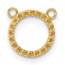 10K Yellow Gold Circle Necklace w/out Chain Mounting - 18 in.