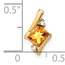 10K Yellow Gold Citrine and Diamond Chain Slide