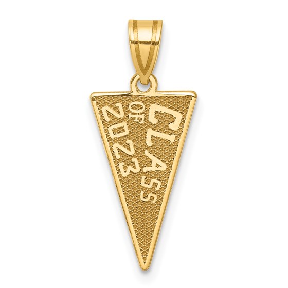 10K Yellow Gold Class Of 2023 Flag/Graduation Charm - 23.6 mm 10K Yellow Gold Class Of 2023 Flag/Graduation Charm - 23.6 mm