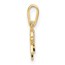 10K Yellow Gold Clover Horseshoe Hamsa Pendant - 16 mm