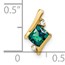 10K Yellow Gold Cushion Alexandrite and Diamond Chain Slide