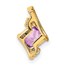 10K Yellow Gold Cushion Amethyst and Diamond Chain Slide