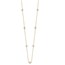 10K Yellow Gold CZ 7 Station Necklace - 18 in.
