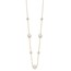 10K Yellow Gold CZ and 7-8mm Pearl Necklace - 20 in.
