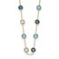 10K Yellow Gold CZ Blue Topaz Necklace - 18 in.