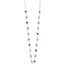 10K Yellow Gold CZ Blue Topaz Necklace - 18 in.