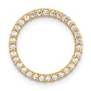 10K Yellow Gold CZ Circle Chain Slide - 15.75 mm