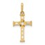 10K Yellow Gold CZ Cross Charm - 16.2 mm