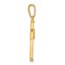 10K Yellow Gold CZ Cross Charm - 16.2 mm