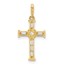 10K Yellow Gold CZ Cross Charm - 16.2 mm