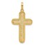10K Yellow Gold CZ Crucifix Cross Pendant - 24.95 mm