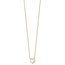 10K Yellow Gold CZ Heart Necklace - 20 in.